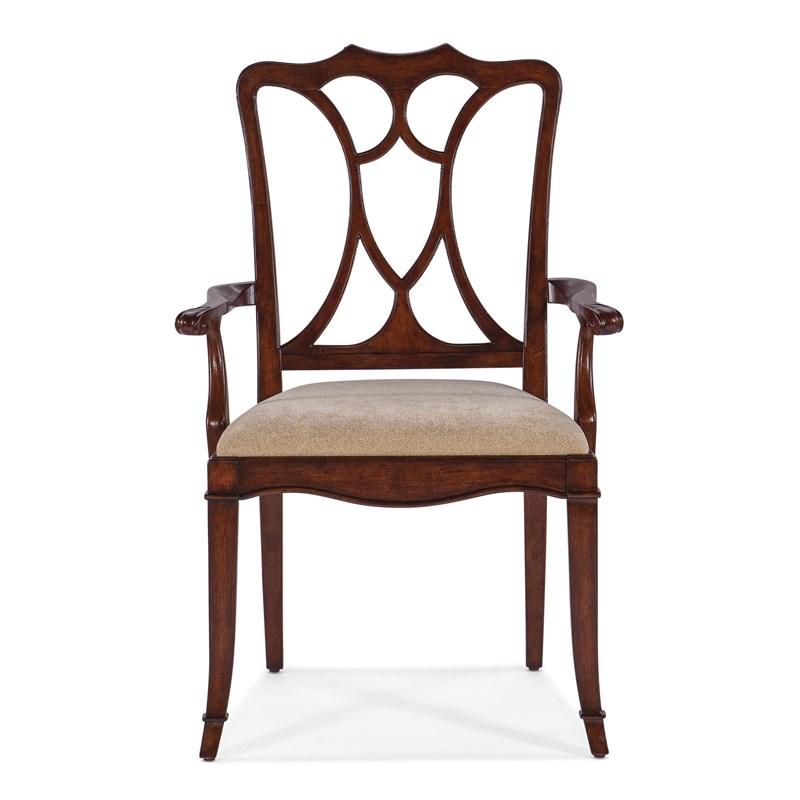 Large Picture of Hooker Furniture 6750-75300-85 Charleston Upholstered Seat Arm Chair