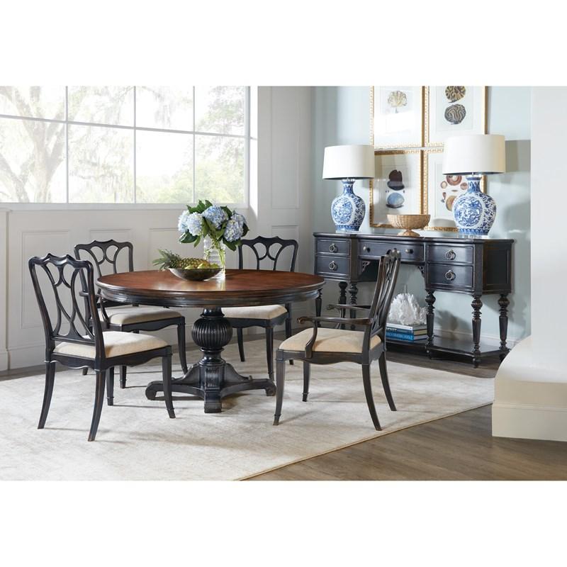 Large Picture of Hooker Furniture 6750-75310-97 Charleston Upholstered Seat Side Chair