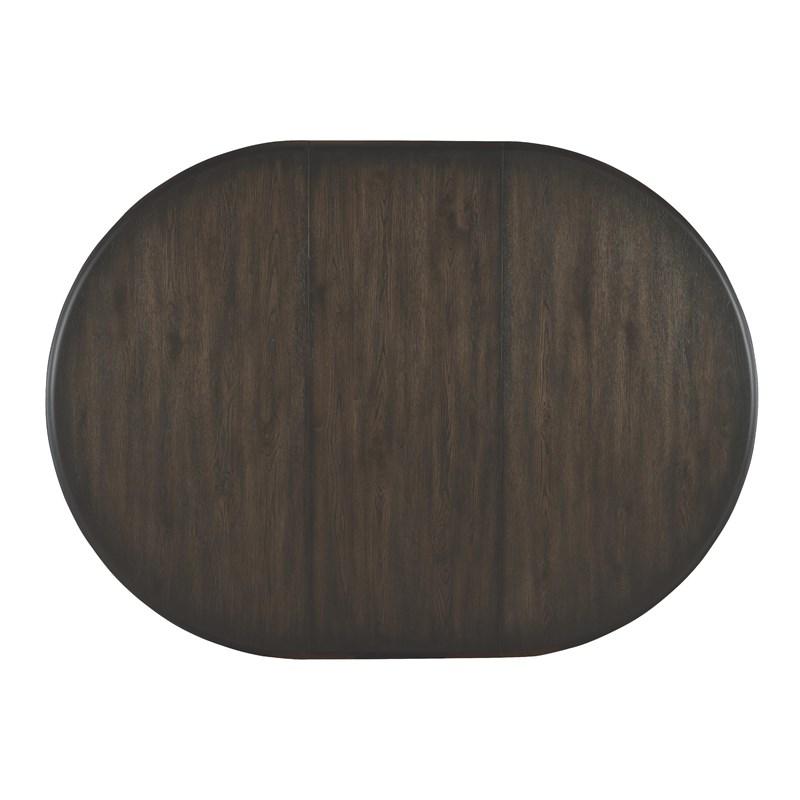 Large Picture of Hooker Furniture 6950-75201-99 Retreat Pole Rattan Round Dining Table with 1-20in Leaf