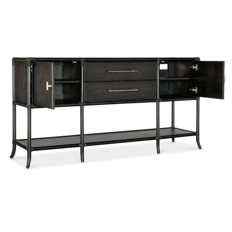 Large Picture of Hooker Furniture 6950-75917-99 Retreat Pole Rattan Sideboard