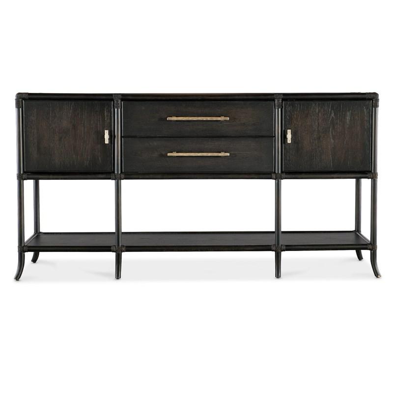 Large Picture of Hooker Furniture 6950-75917-99 Retreat Pole Rattan Sideboard