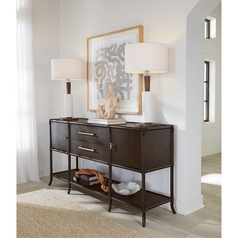 Large Picture of Hooker Furniture 6950-75917-99 Retreat Pole Rattan Sideboard