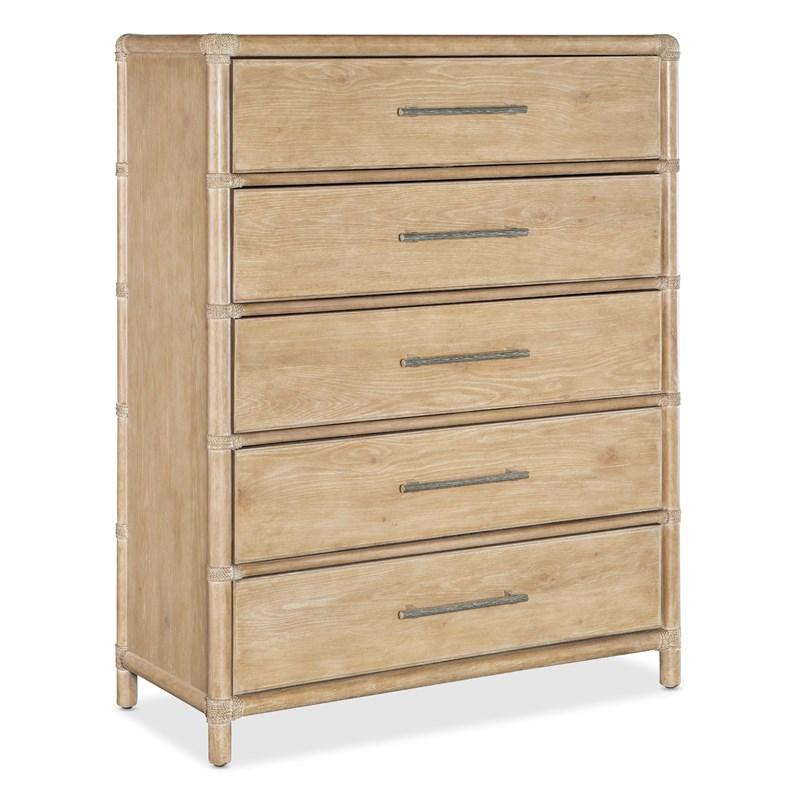 Hooker Furniture 6950-90210-80 Retreat Pole Rattan Five-Drawer Chest
