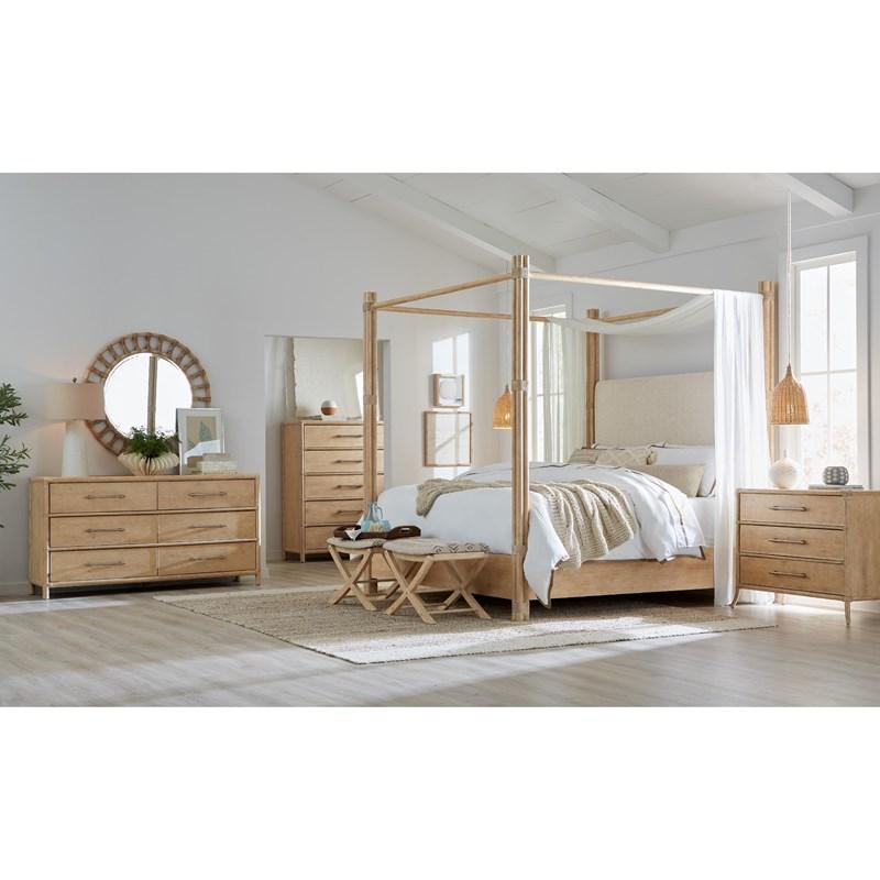 Large Picture of Hooker Furniture 6950-90216-80 Retreat Pole Rattan Nightstand