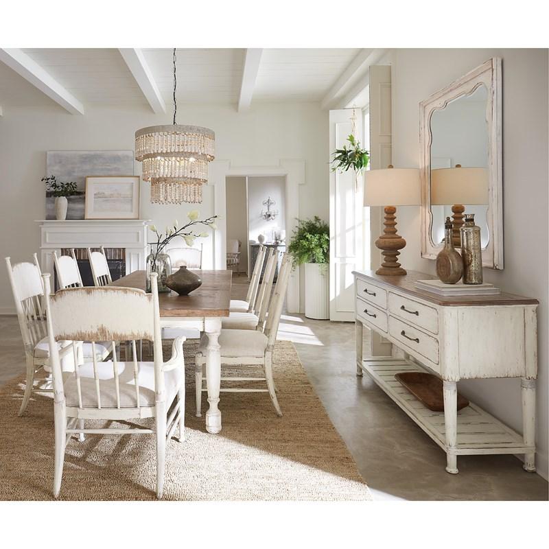 Large Picture of Hooker Furniture 7050-75200-02 Americana Leg Dining Table with 1-22in Leaf