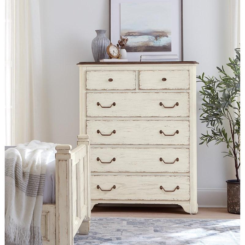 Large Picture of Hooker Furniture 7050-90010-02 Americana Six-Drawer Chest