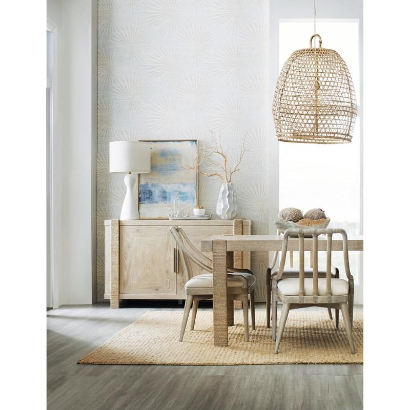 Large Picture of Hooker Furniture 7228-75007-80 Commerce & Market Seaside Rectangle Dining Table with 1-22in Leaf