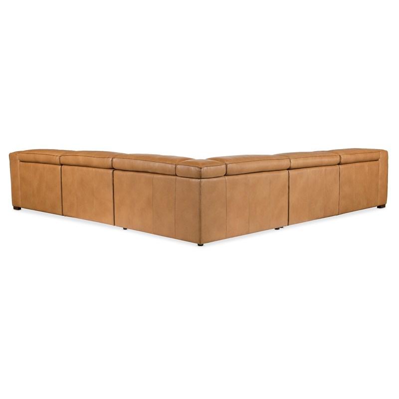 Large Picture of Hooker Furniture SS404-5PC3-080 Fresco 5 Seat Sectional with Power Recline & Power Headrest