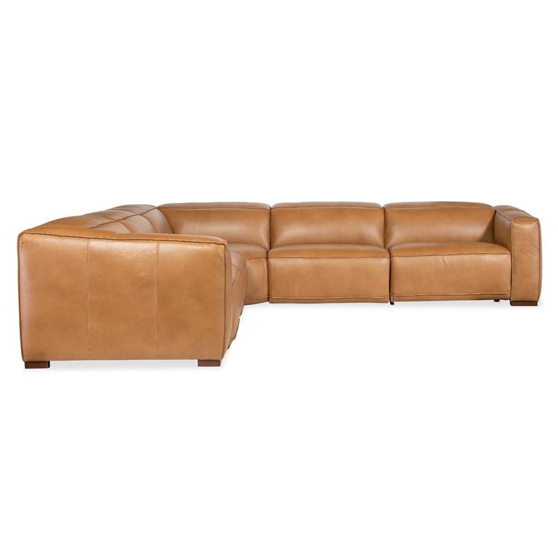 Large Picture of Hooker Furniture SS404-5PC4-080 Fresco 5 Seat Sectional 4-Power Recline & Power Headrest