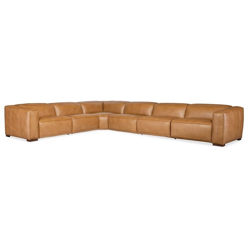 Hooker Furniture SS404-6PC3-080 Fresco 6 Seat Sectional 3-Power Recline & Power Headrest