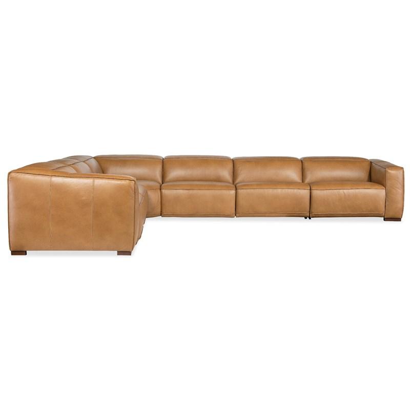 Large Picture of Hooker Furniture SS404-6PC3-080 Fresco 6 Seat Sectional 3-Power Recline & Power Headrest