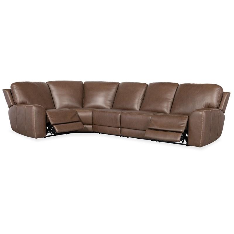 Large Picture of Hooker Furniture SS640-5PC2-088 Torres 5 Piece Sectional with Power Recline & Power Headrest