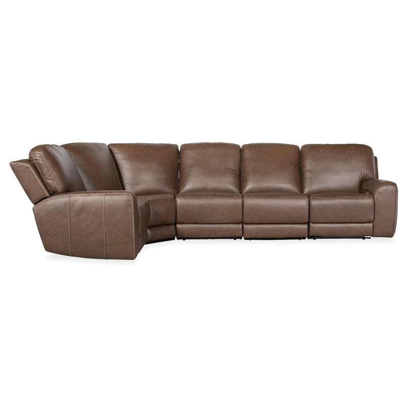 Large Picture of Hooker Furniture SS640-5PC2-088 Torres 5 Piece Sectional with Power Recline & Power Headrest