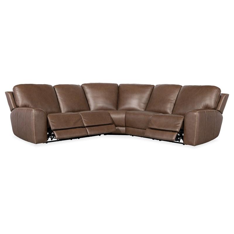 Large Picture of Hooker Furniture SS640-5PC3-088 Torres 5 Piece Sectional with Power Recline & Power Headrest