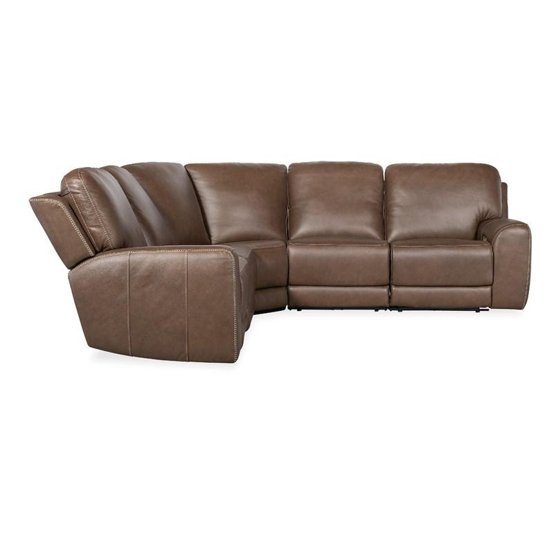 Large Picture of Hooker Furniture SS640-5PC3-088 Torres 5 Piece Sectional with Power Recline & Power Headrest