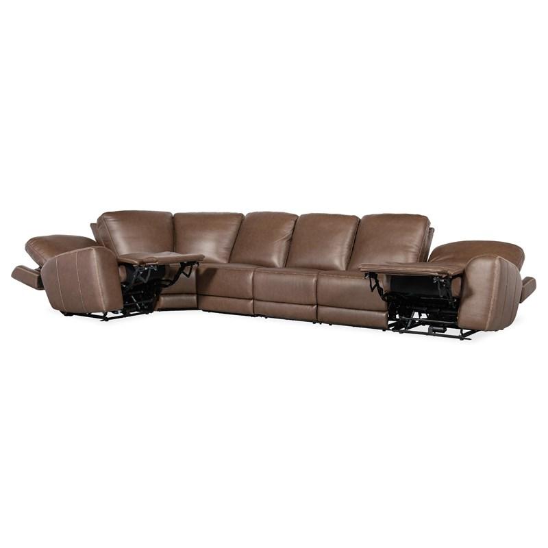 Large Picture of Hooker Furniture SS640-6PC2-088 Torres 6 Piece Sectional with Power Recline & Power Headrest