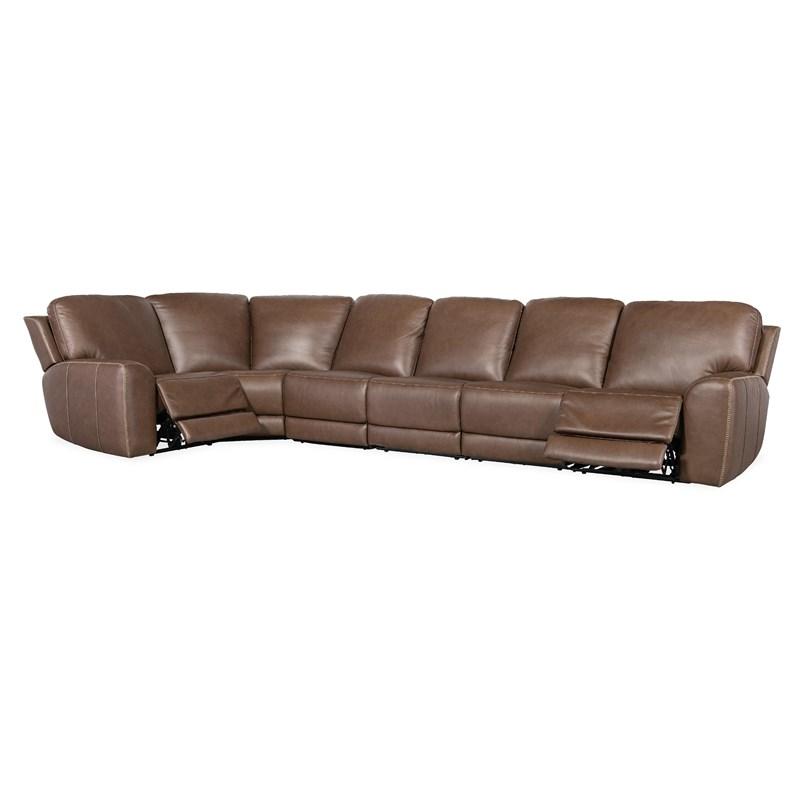 Large Picture of Hooker Furniture SS640-6PC2-088 Torres 6 Piece Sectional with Power Recline & Power Headrest