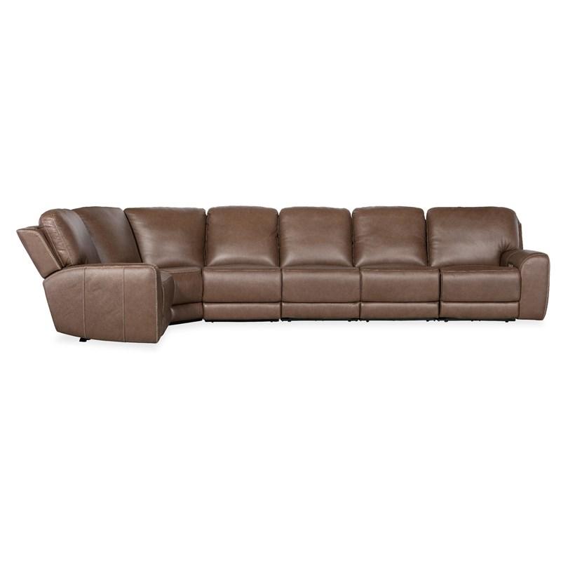 Large Picture of Hooker Furniture SS640-6PC2-088 Torres 6 Piece Sectional with Power Recline & Power Headrest