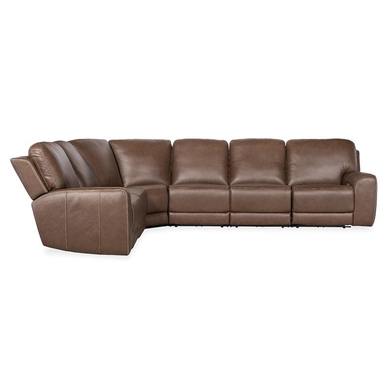 Large Picture of Hooker Furniture SS640-6PC3-088 Torres 6 Piece Sectional with Power Recline & Power Headrest