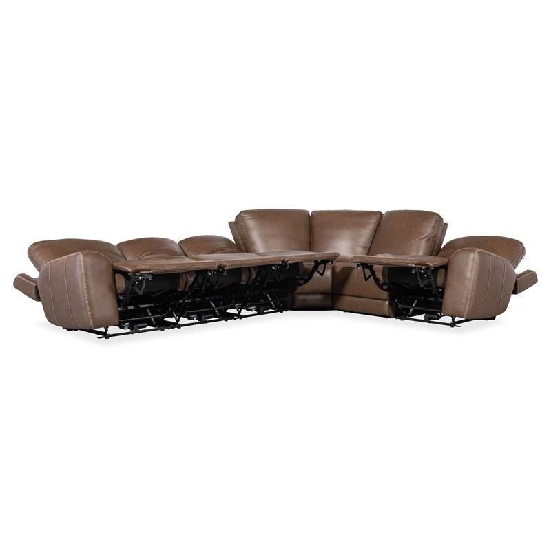 Large Picture of Hooker Furniture SS640-6PC4-088 Torres 6 Piece Sectional with Power Recline & Power Headrest