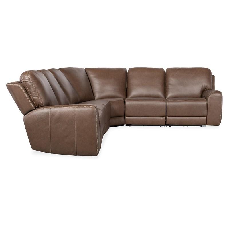 Large Picture of Hooker Furniture SS640-6PC4-088 Torres 6 Piece Sectional with Power Recline & Power Headrest