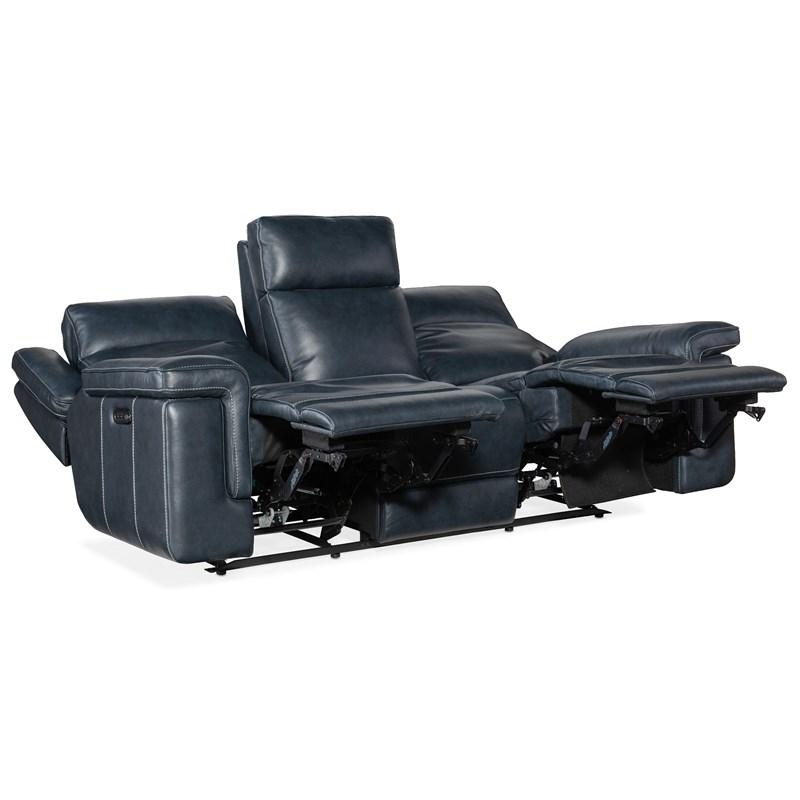 Large Picture of Hooker Furniture SS705-PHL3-047 Montel Lay Flat Power Sofa with Power Headrest & Lumbar
