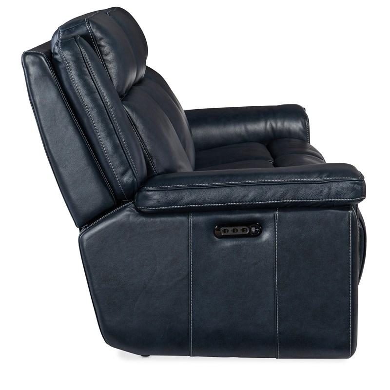 Large Picture of Hooker Furniture SS705-PHL3-047 Montel Lay Flat Power Sofa with Power Headrest & Lumbar