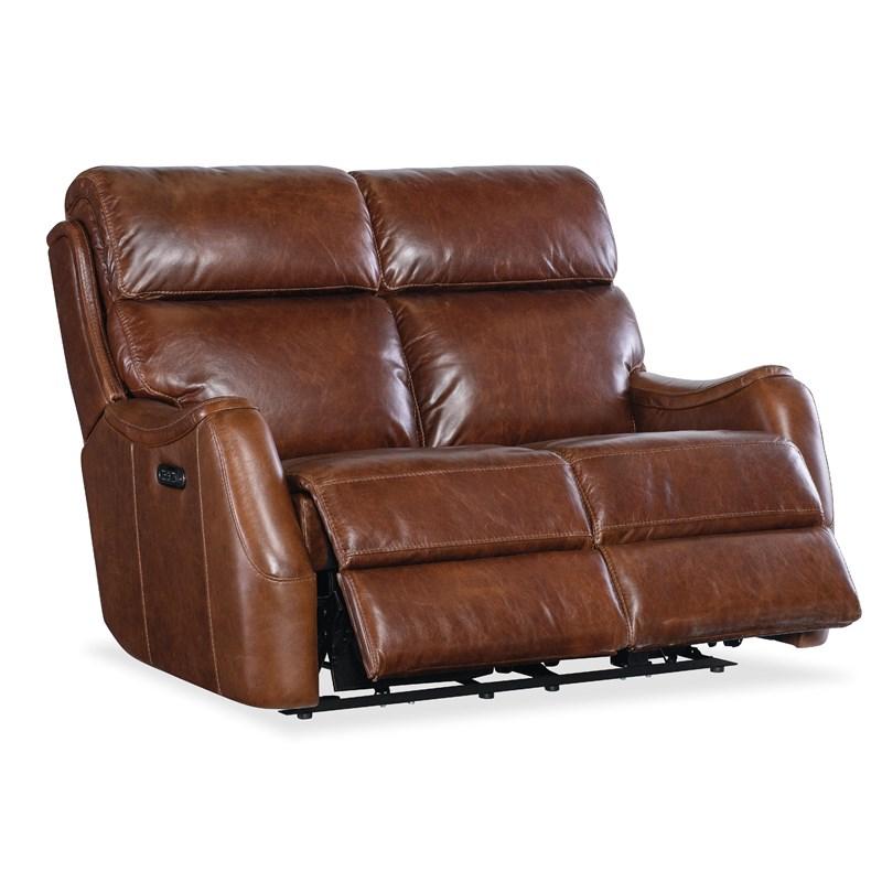 Large Picture of Hooker Furniture SS734-PHZ2-088 Harlan Zero Gravity Loveseat with Power Recline & Power Headrest
