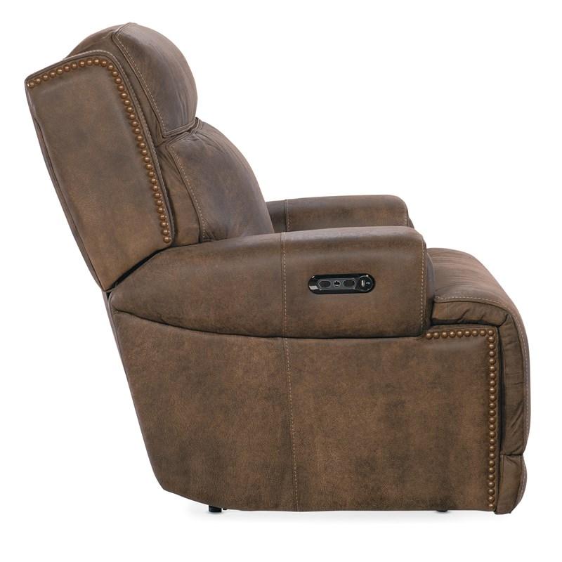 Large Picture of Hooker Furniture SS762-PHZ1-085 Wheeler Power Recliner with Power Headrest
