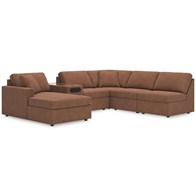 Signature Design by Ashley Modmax 92102S24 6 pc Sectional with Chaise and Audio Console (Sectionals - Stationary)