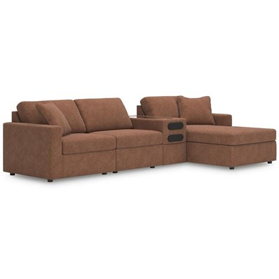 Signature Design by Ashley Modmax 92102S37 4 pc Sectional with Chaise and Audio Console