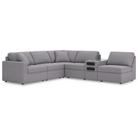Signature Design by Ashley Modmax 92104S23 6 pc Sectional with Audio Console (Sectionals - Stationary)