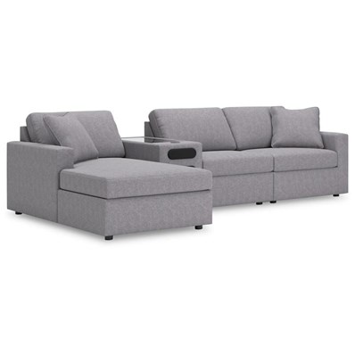 Signature Design by Ashley Modmax 92104S38 4 pc Sectional with Chaise and Audio Console