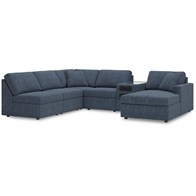 Signature Design by Ashley Modmax 92121S25 6 pc Sectional with Chaise and Audio Console (Sectionals - Stationary)