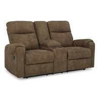 Signature Design by Ashley Edenwold 1380594C Double Reclining Loveseat with Console (Loveseats - Reclining)