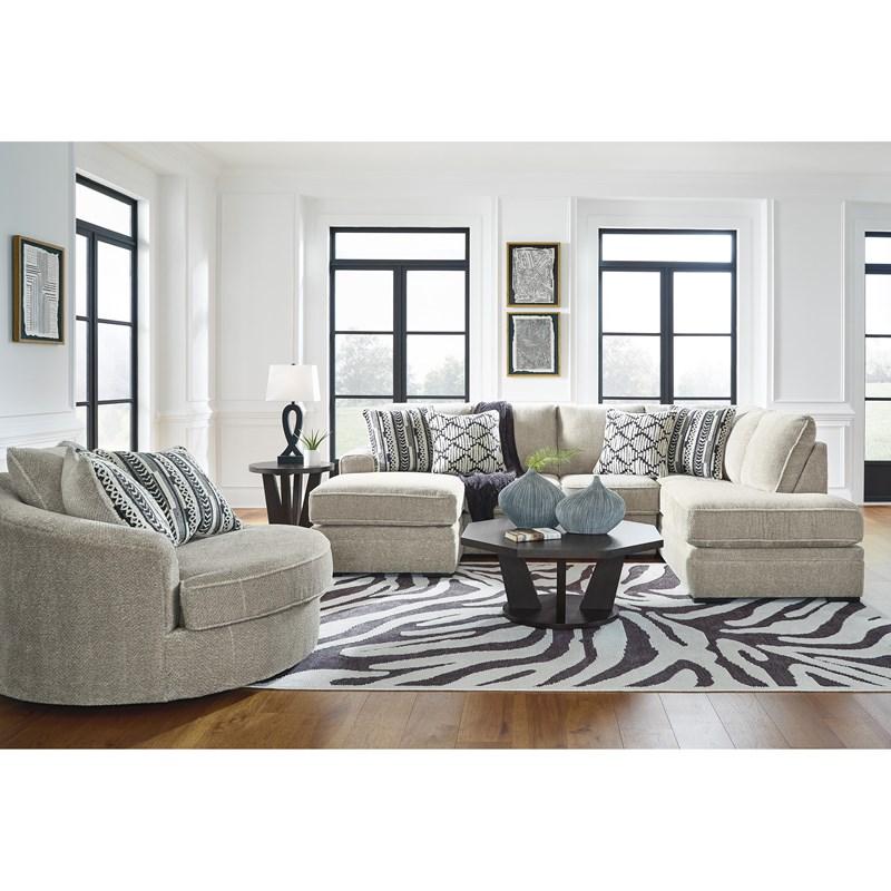 Large Picture of Benchcraft Calnita 2050221C Oversized Swivel Accent Chair