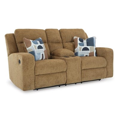 Signature Design by Ashley Kanlow 3860594C Double Reclining Loveseat with Console