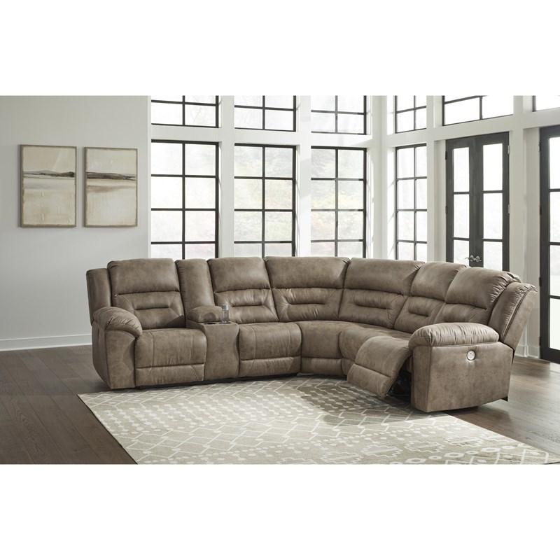 Large Picture of Signature Design by Ashley Ravenel 83106S1C 3 pc Power Reclining Sectional