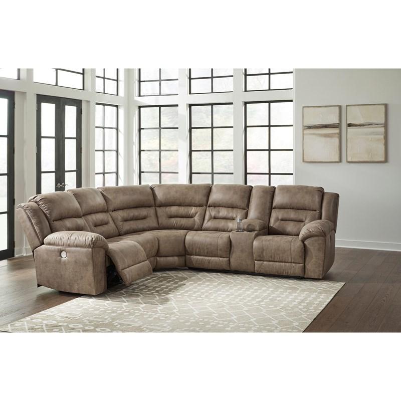 Large Picture of Signature Design by Ashley Ravenel 83106S2C 3 pc Power Reclining Sectional