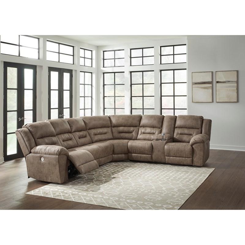 Large Picture of Signature Design by Ashley Ravenel 83106S4C 4 pc Power Reclining Sectional