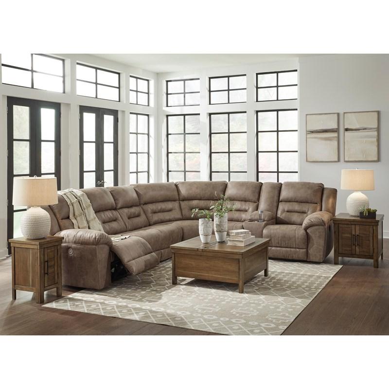 Large Picture of Signature Design by Ashley Ravenel 83106S4C 4 pc Power Reclining Sectional