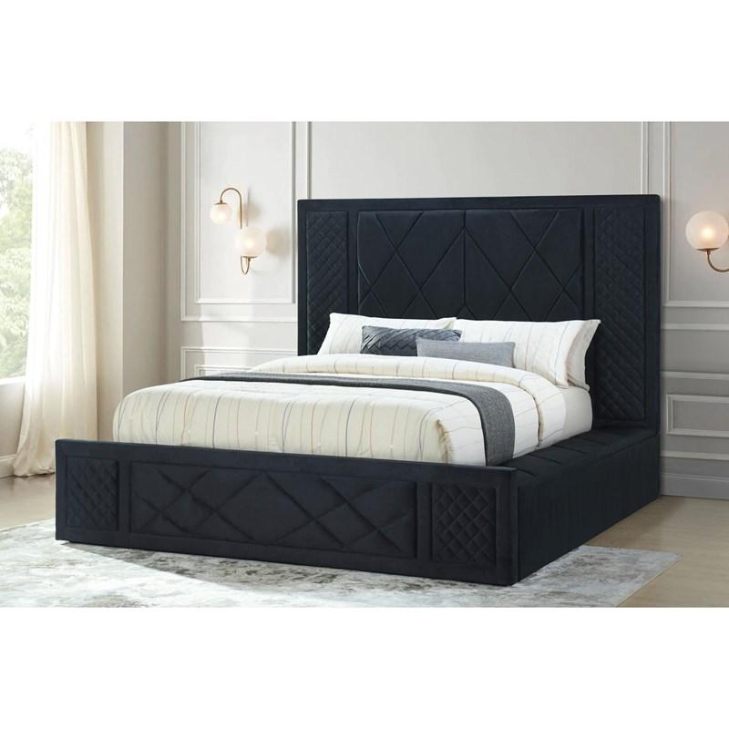 Amira King Upholstered Panel Bed (136241) image 1