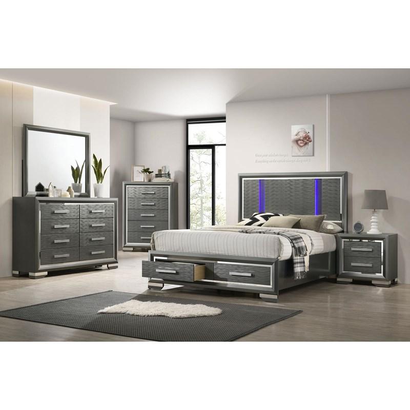 Atlantic Queen Panel Bed with Storage (135031) image 1