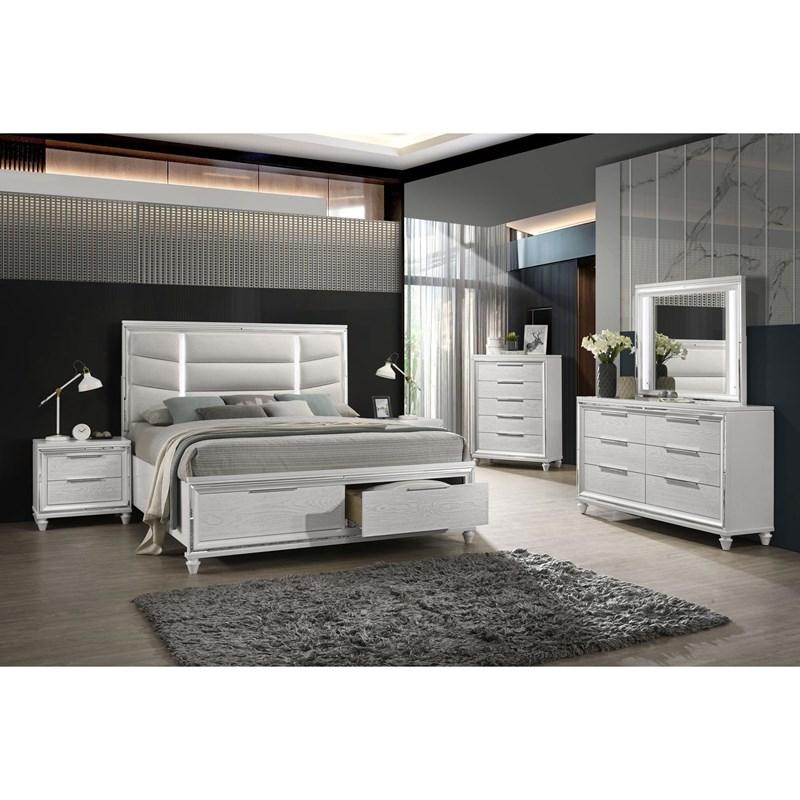 Geo King Panel Bed with Storage (118541) image 1