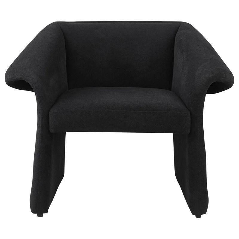 Large Picture of Coaster Furniture Ramsey 907524 Upholstered Sloped Arm Accent Chair - Black