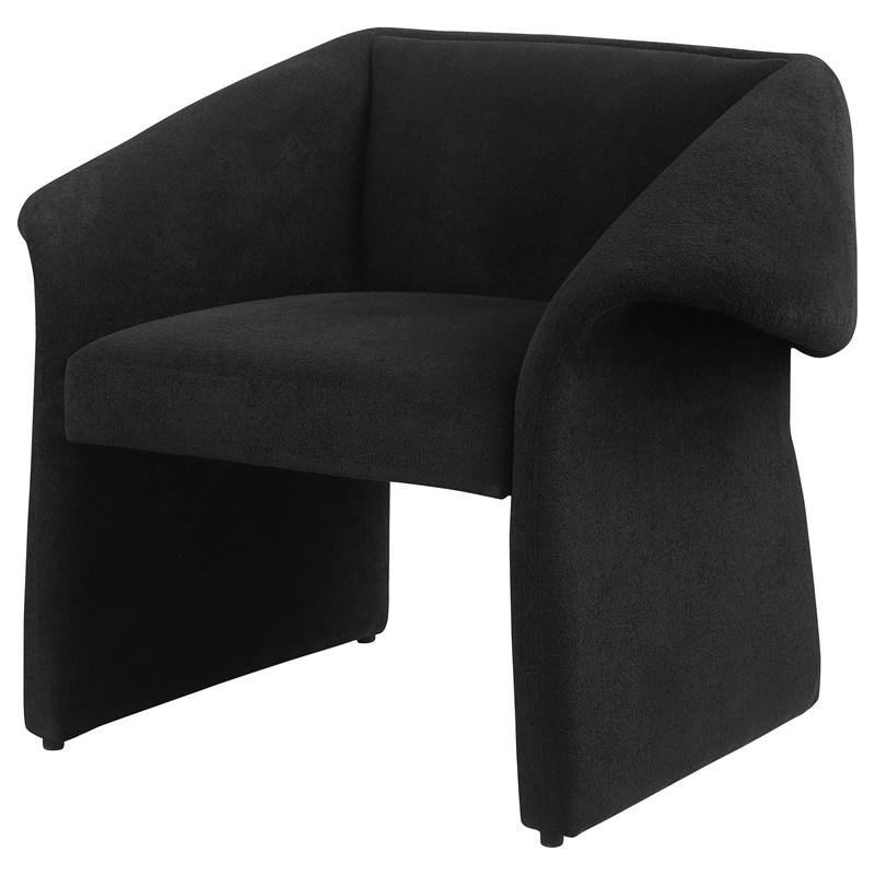 Large Picture of Coaster Furniture Ramsey 907524 Upholstered Sloped Arm Accent Chair - Black
