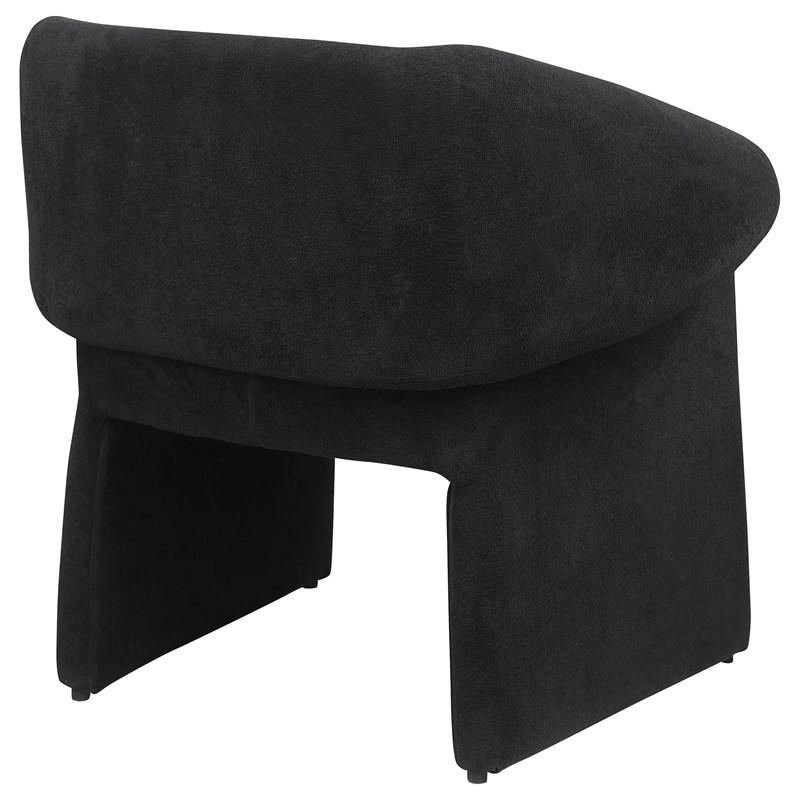 Large Picture of Coaster Furniture Ramsey 907524 Upholstered Sloped Arm Accent Chair - Black