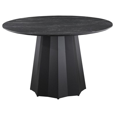 Coaster Furniture Camden 105780 Round 48-inch Faux Marble Top Dining Table - Black