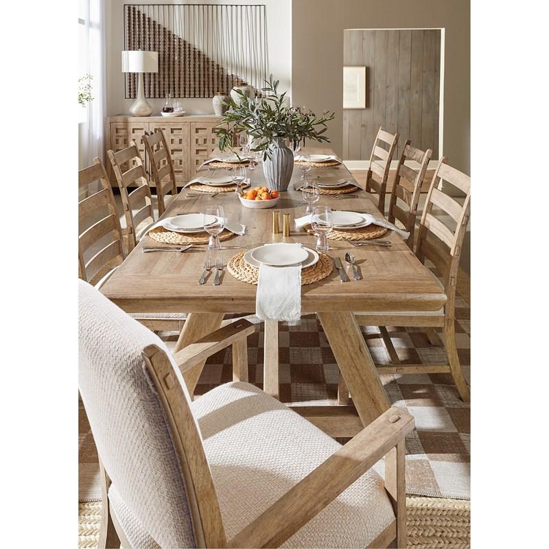 Large Picture of Hooker Furniture 6952-75217-80 Vineyard Row Rectangle Dining Table with Two 20-inch Leaves