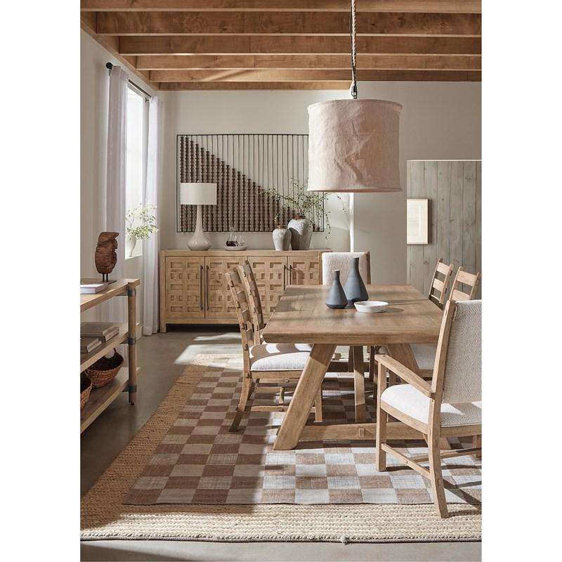 Large Picture of Hooker Furniture 6952-75217-80 Vineyard Row Rectangle Dining Table with Two 20-inch Leaves